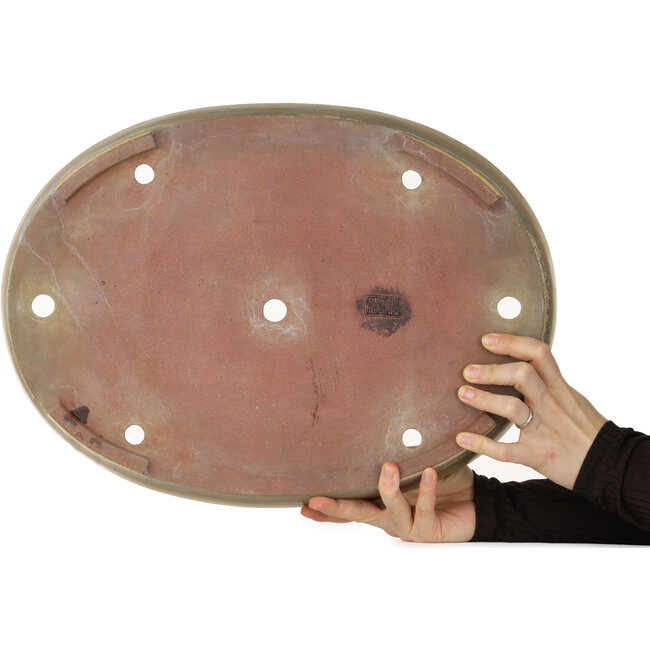 Pot à bonsaï ovale beige de Reiho - 457 x 336 x 73 mm
