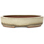 Pot à bonsaï ovale beige de Gyouzan - 345 x 270 x 55 mm