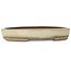 Oval beige bonsai pot by Gyouzan - 345 x 270 x 55 mm