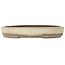 Pot à bonsaï ovale beige de Gyouzan - 345 x 270 x 55 mm