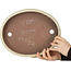 Ovale beige bonsaipot van Gyouzan - 345 x 270 x 55 mm