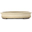 Oval beige bonsai pot by Yamaaki - 400 x 315 x 55 mm