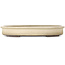 Maceta ovalada color beige para bonsái de Yamaaki - 400 x 315 x 55 mm