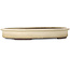 Pot à bonsaï ovale beige de Yamaaki - 400 x 315 x 55 mm