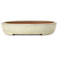 Oval beige bonsai pot by Yamafusa - 470 x 323 x 60 mm