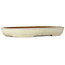 Maceta ovalada color beige para bonsái de Yamafusa - 470 x 323 x 60 mm