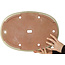 Ovale beige bonsaipot van Yamafusa - 470 x 323 x 60 mm