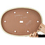 Ovale beige bonsaipot van Yamafusa - 470 x 323 x 60 mm
