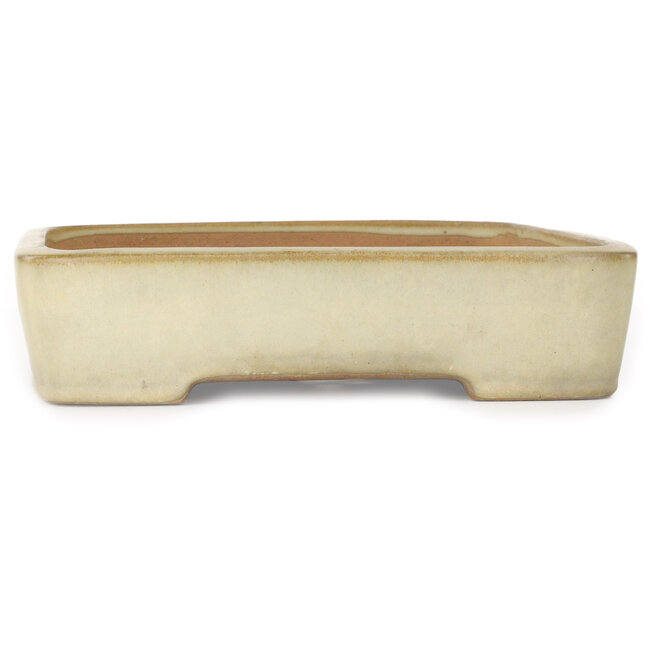 Rechthoekige beige bonsaipot van Yamafusa - 410 x 305 x 70 mm