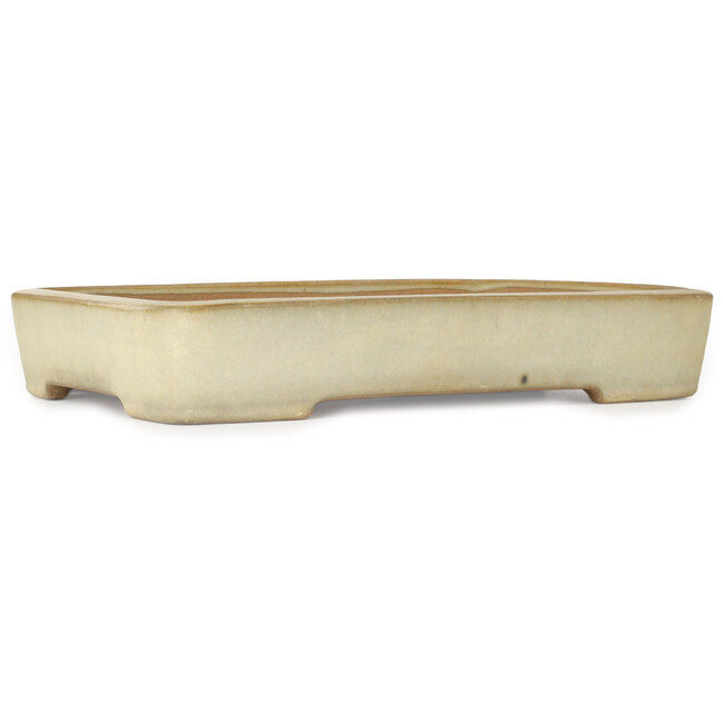 Rechthoekige beige bonsaipot van Yamafusa - 410 x 305 x 70 mm