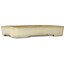 Rectangular beige bonsai pot by Yamafusa - 410 x 305 x 70 mm
