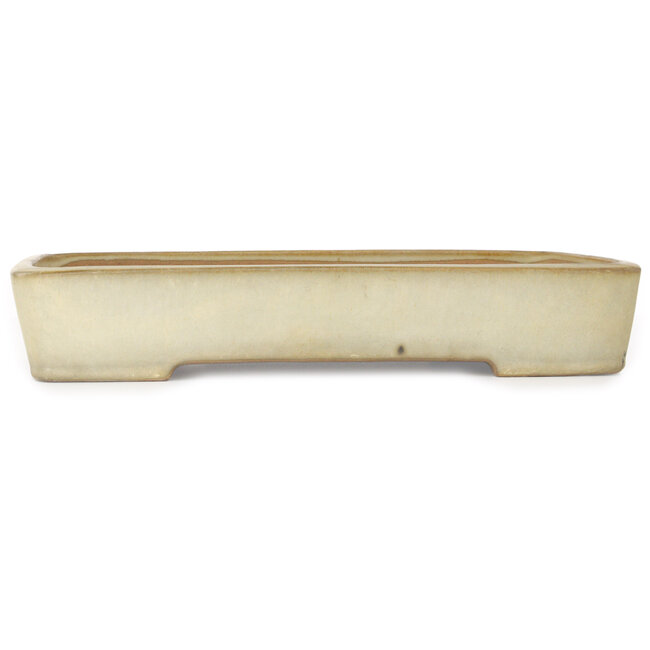 Vaso bonsai rettangolare beige di Yamafusa - 410 x 305 x 70 mm