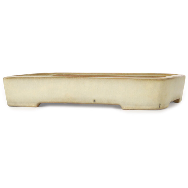 Rechthoekige beige bonsaipot van Yamafusa - 410 x 305 x 70 mm