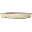 Pot à bonsaï ovale beige de Yamafusa - 350 x 275 x 50 mm