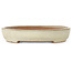 Pot à bonsaï ovale beige de Yamafusa - 350 x 275 x 50 mm