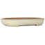 Pot à bonsaï ovale beige de Yamafusa - 350 x 275 x 50 mm