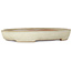 Maceta ovalada color beige para bonsái de Yamafusa - 350 x 275 x 50 mm