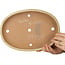 Ovale beige bonsaipot van Reiho - 287 x 205 x 35 mm