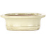 Oval beige bonsai pot by Yamafusa - 248 x 200 x 65 mm