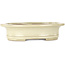Oval beige bonsai pot by Yamafusa - 248 x 200 x 65 mm