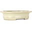 Oval beige bonsai pot by Yamafusa - 248 x 200 x 65 mm