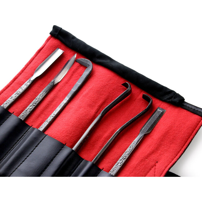 Ensemble de 6 ciseaux et gouges en acier inoxydable japonais, 190 mm