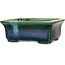 Maceta rectangular para bonsái verde de Terahata Satomi Mazan - 165 x 135 x 65 mm