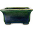 Rechthoekige groene bonsaipot van Terahata Satomi Mazan - 165 x 135 x 65 mm