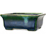 Pot à bonsaï rectangulaire vert par Terahata Satomi Mazan - 165 x 135 x 65 mm