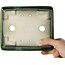 Maceta rectangular para bonsái verde de Terahata Satomi Mazan - 165 x 135 x 65 mm