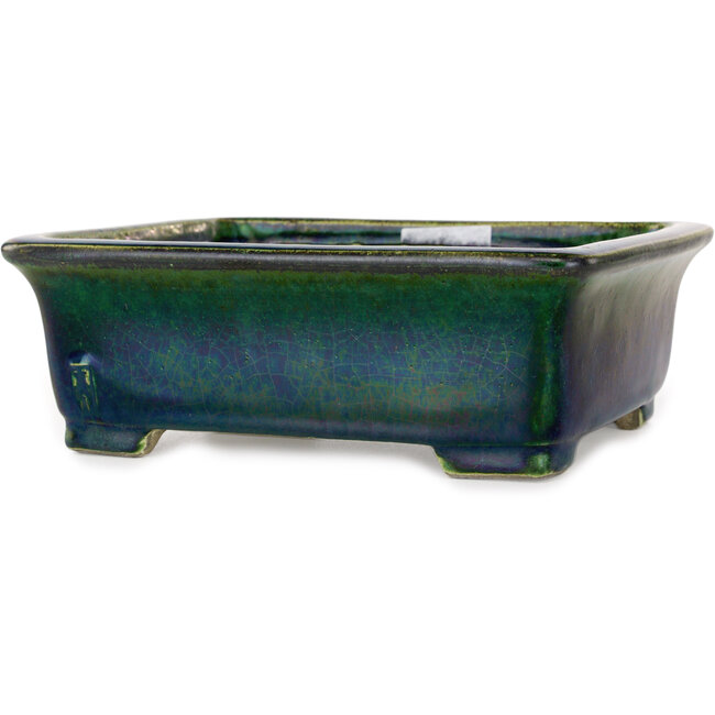 Vaso bonsai rettangolare verde di Mazan - 198 x 170 x 67 mm