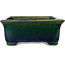 Rectangular green bonsai pot by Mazan - 198 x 170 x 67 mm