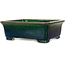 Pot à bonsaï rectangulaire vert de Mazan - 198 x 170 x 67 mm