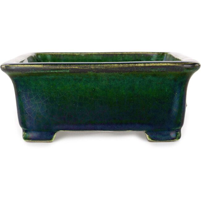Vaso bonsai rettangolare verde di Mazan - 198 x 170 x 67 mm