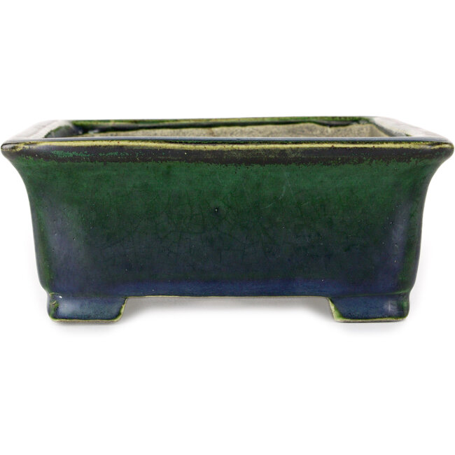 Rechthoekige groene bonsaipot van Mazan - 198 x 170 x 67 mm