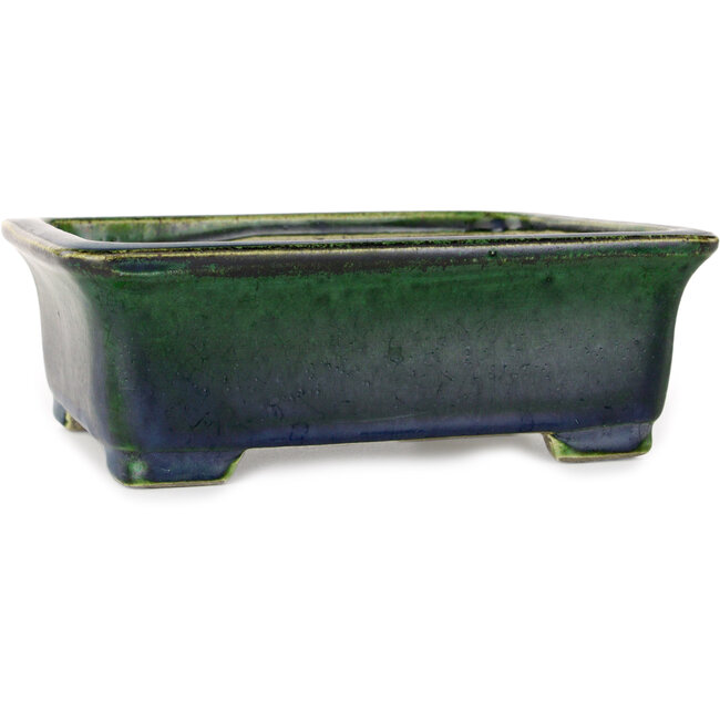 Vaso bonsai rettangolare verde di Mazan - 198 x 170 x 67 mm