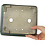 Pot à bonsaï rectangulaire vert de Mazan - 198 x 170 x 67 mm