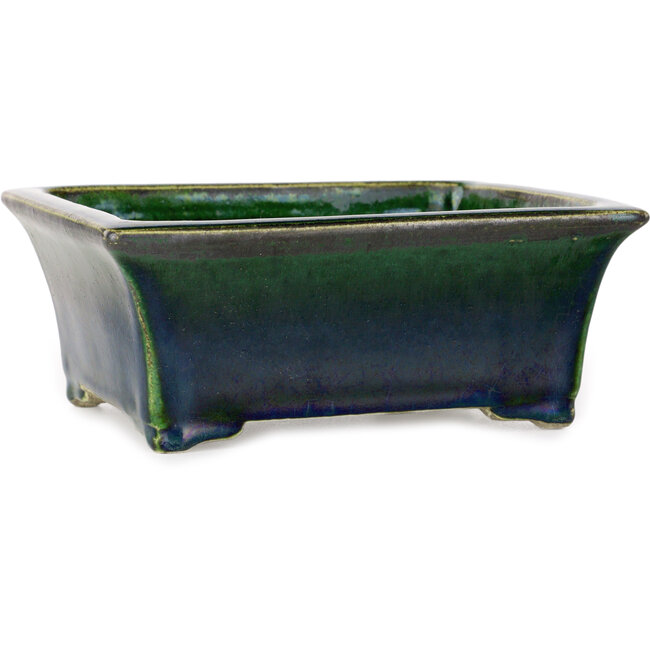 Vaso bonsai rettangolare verde di Mazan - 183 x 162 x 75 mm