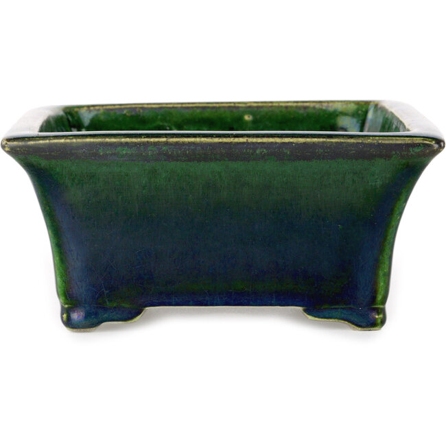 Maceta rectangular verde para bonsái de Mazan - 183 x 162 x 75 mm