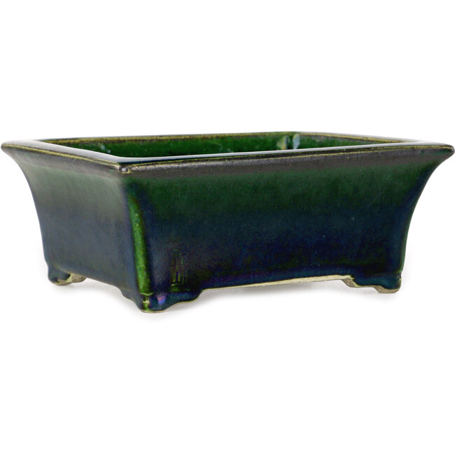 Rechthoekige groene bonsaipot van Mazan - 183 x 162 x 75 mm