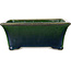 Rectangular green bonsai pot by Mazan - 183 x 162 x 75 mm