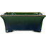Pot à bonsaï rectangulaire vert de Mazan - 183 x 162 x 75 mm