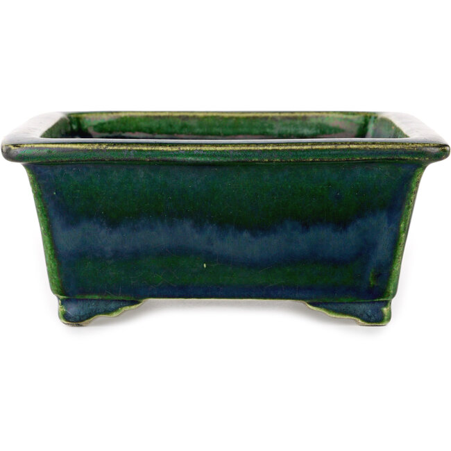 Rectangular green bonsai pot by Mazan - 197 x 168 x 70 mm