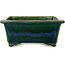 Maceta rectangular verde para bonsái de Mazan - 197 x 168 x 70 mm
