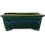 Vaso bonsai rettangolare verde di Mazan - 197 x 168 x 70 mm