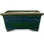 Maceta rectangular verde para bonsái de Mazan - 197 x 168 x 70 mm
