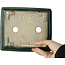 Rectangular green bonsai pot by Mazan - 197 x 168 x 70 mm