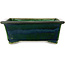 Rectangular green bonsai pot by Mazan - 197 x 168 x 70 mm