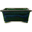 Rechthoekige groene bonsaipot van Mazan - 197 x 168 x 70 mm