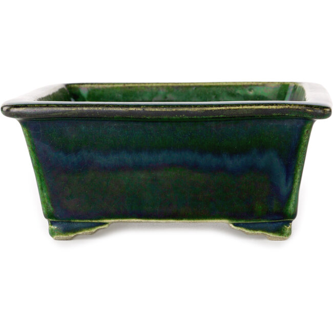 Rectangular green bonsai pot by Mazan - 197 x 168 x 70 mm